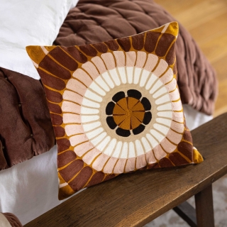 Coussin brodé Zeno Forêt 45 x 45