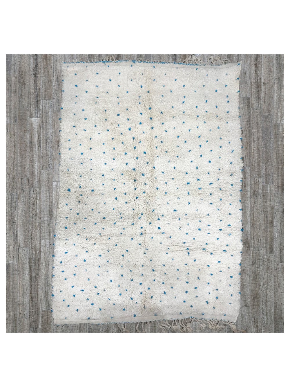 TAPIS BENI OUARAIN 170X250 PLUMETIS TURQUOISE