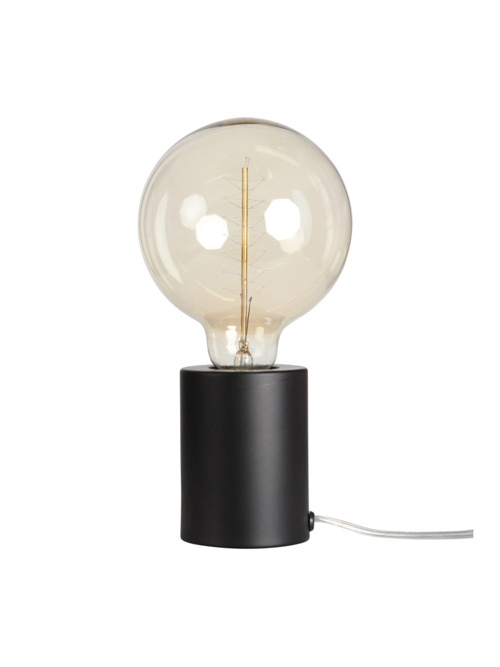 LAMPE TACTILE NOIRE MATE D.7.5 H.9.5