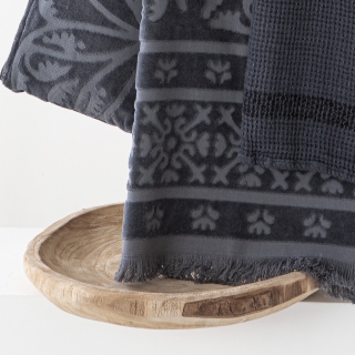 Serviette en coton et lin denim - Sumatra