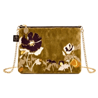 Pochette en velours de coton brodé - Bristol