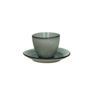 TASSE ET SOUCOUPE GRES AQUA -KIMO