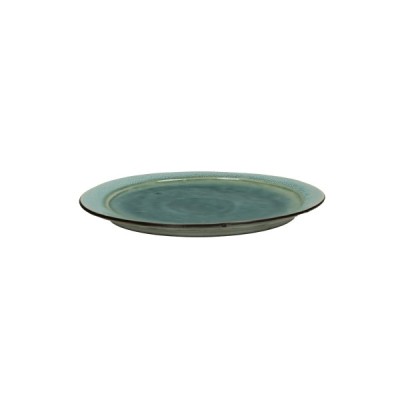 ASSIETTE PLATE KIMO PORCELAINE AQUA D27