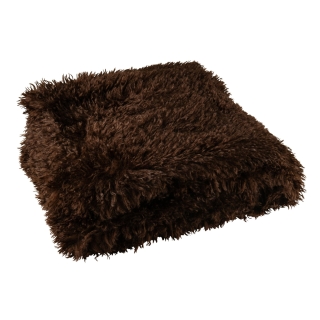 Couverture en fausse fourrure 130x180 cm - Moutie marron
