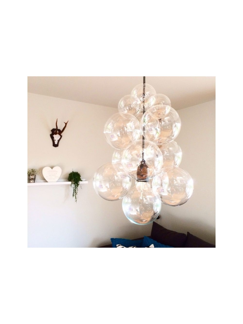 Suspension 12 bulles en verre