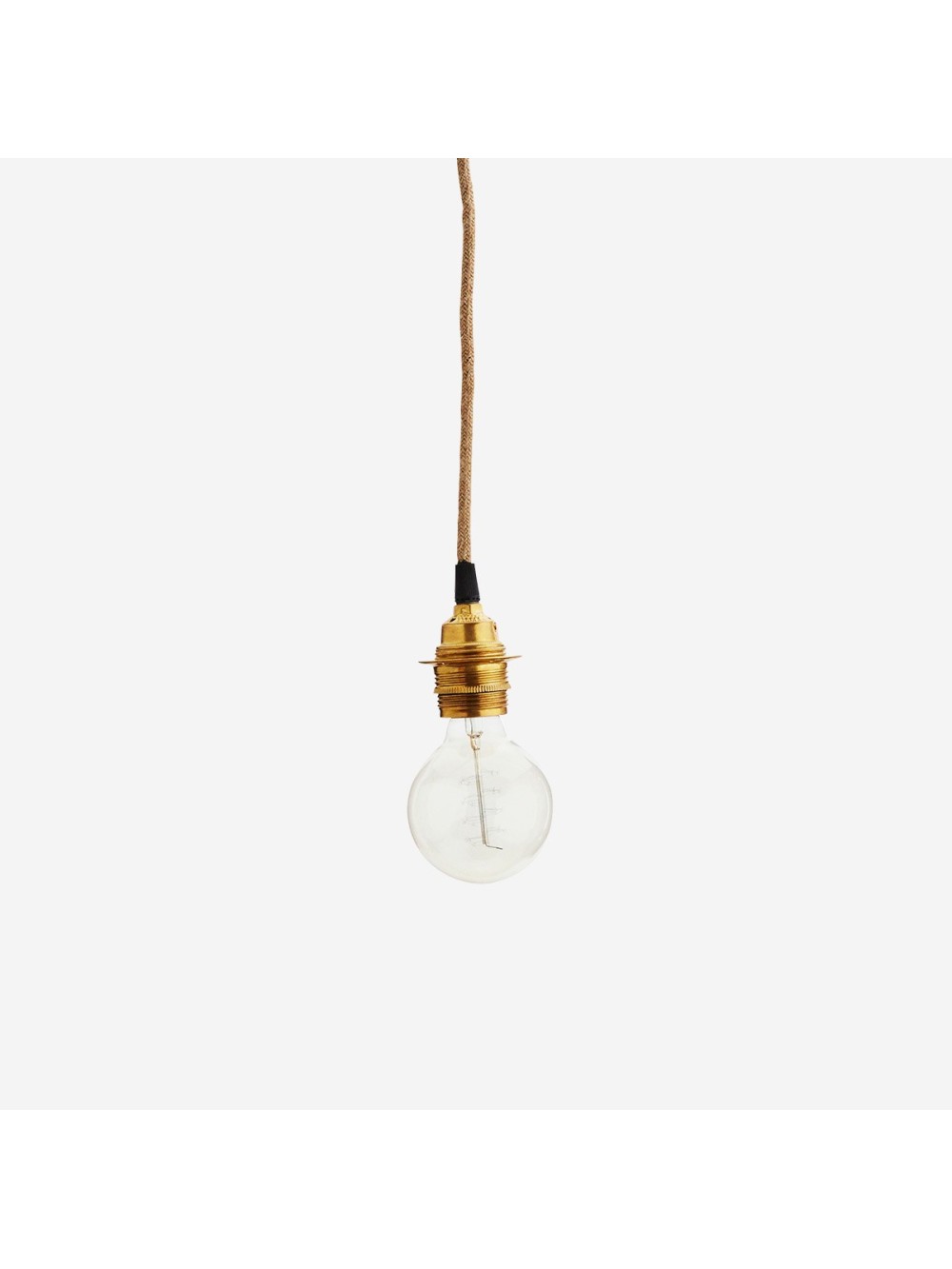 SUSPENSION DOUILLE LAITON FIL JUTE 3M