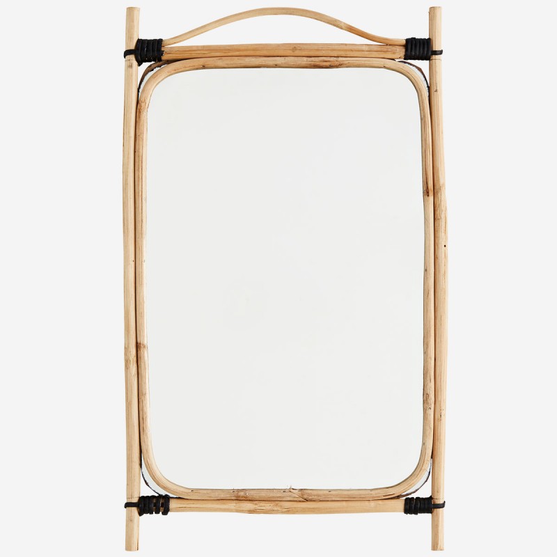 MIROIR EN BAMBOU NATUREL RECTANGULAIRE H56XL34 MIROIR EN BAMBOU NATUREL RECTANGULAIRE H56XL34 - MADAM STOLTZ