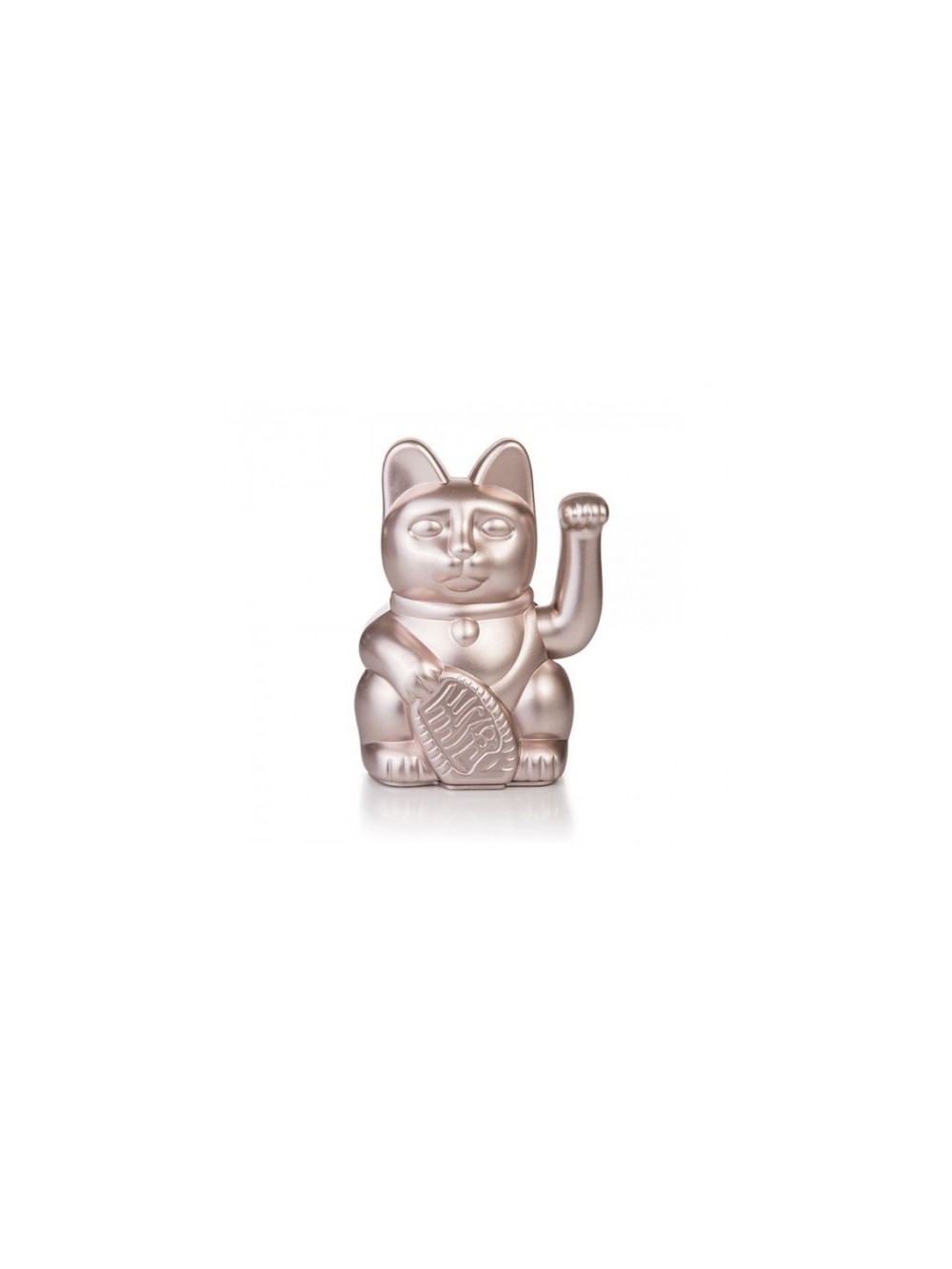 CHAT PORTE-BONHEUR MOONLIGHT METALLIC ROSE 15X10.5CM