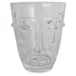 VERRE GOBELET VISAGE TRANSPARENT D.8 H.10 Verre visage - GOBELET TRANSPARENT D.8 H.10 Opjet