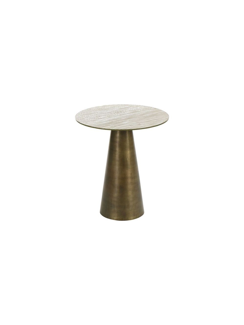 Table basse "WALLY" métal/verre 35x40cm