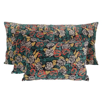 Coussin en velours Mharas Noir